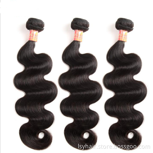 Cheap virgin brazilian body wave hair bundles with closure frontal, Aliexpress sew in hairstyles for short black perm  hair